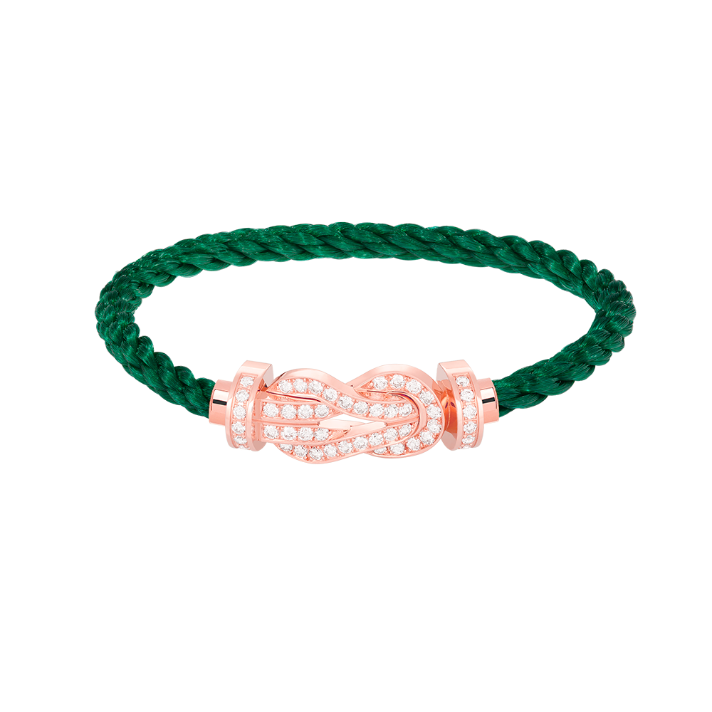 GlowCHANCE LARGE 8 FIGURE BUCKLE FULL DIAMOND BRACELET ROSE GOLD