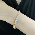 [Glow]TENNIS BRACELET WITH FULL DIAMOND SETTING