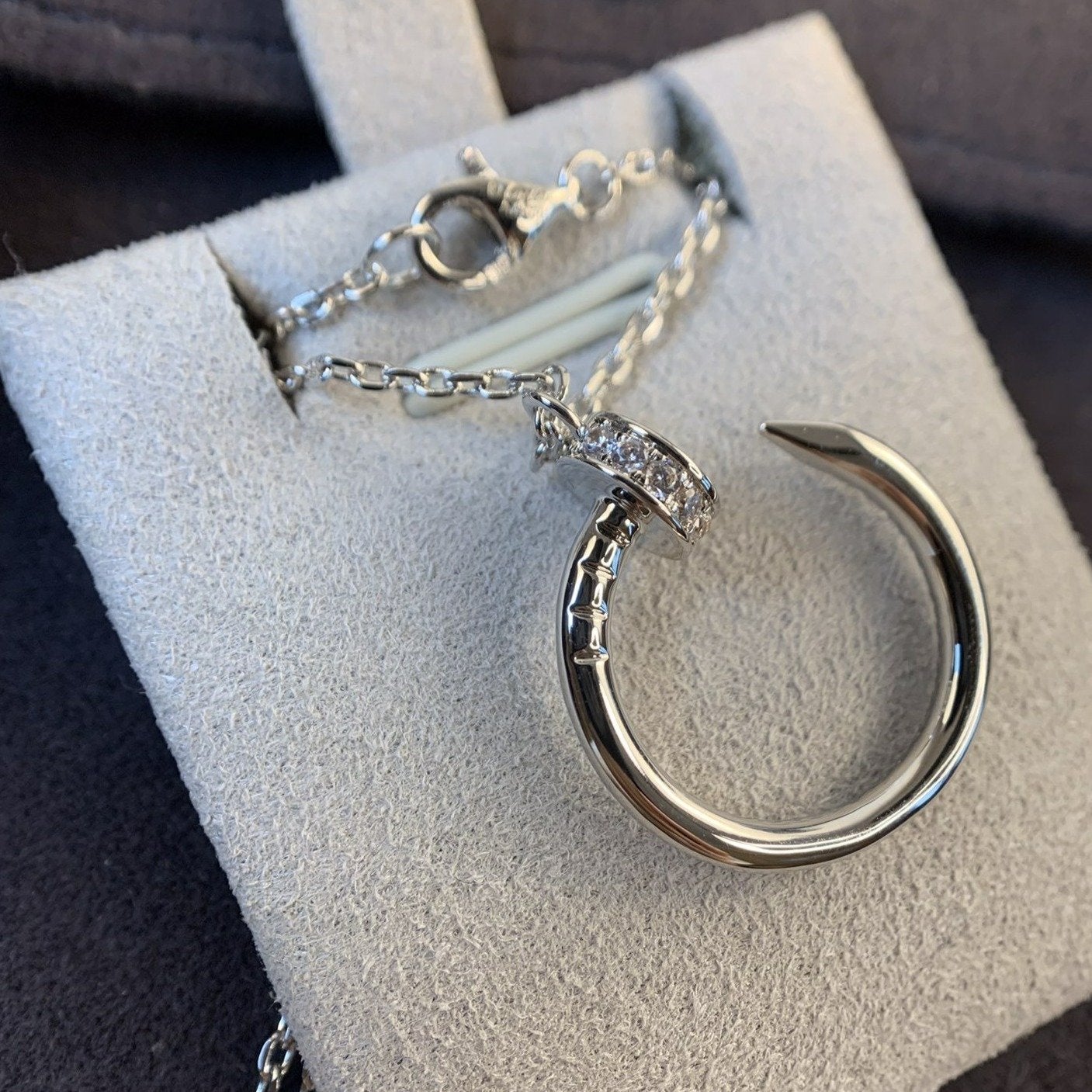 GlowJUSTE NECKLACE SILVER DIAMONDS