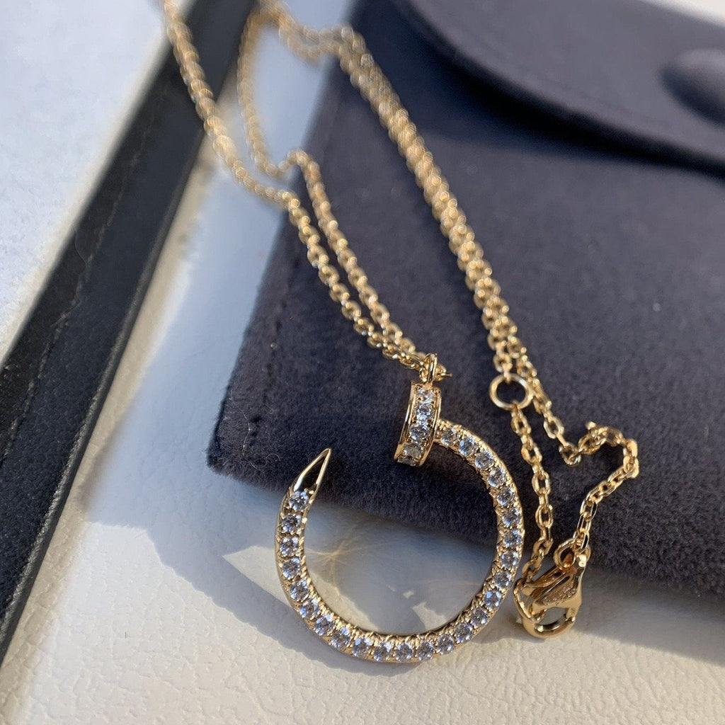 GlowJUSTE NECKLACE PINK GOLD DIAMONDS