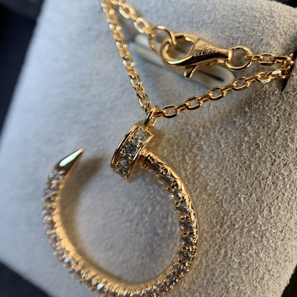 GlowJUSTE NECKLACE PINK GOLD DIAMONDS