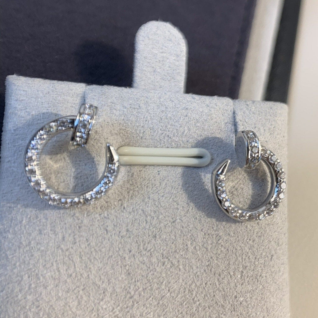GlowJUSTE EARRINGS SILVER DIAMONDS