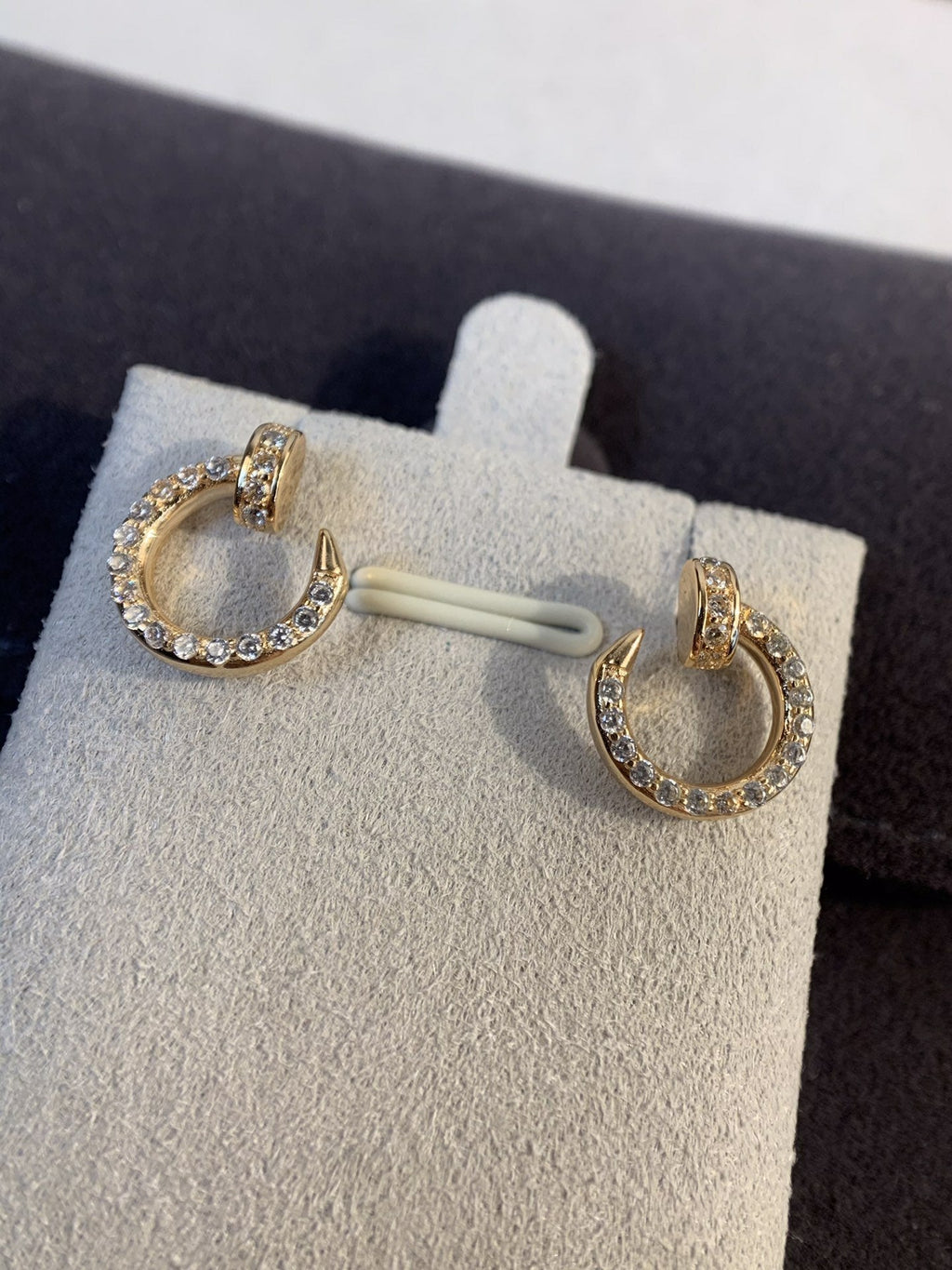 GlowJUSTE EARRINGS GOLD DIAMONDS