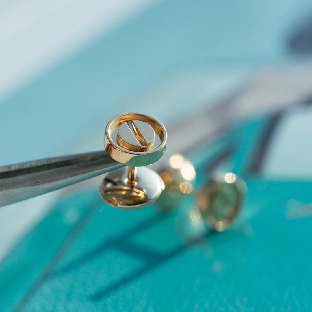 GlowLOVE EARRINGS PINK GOLD 10MM