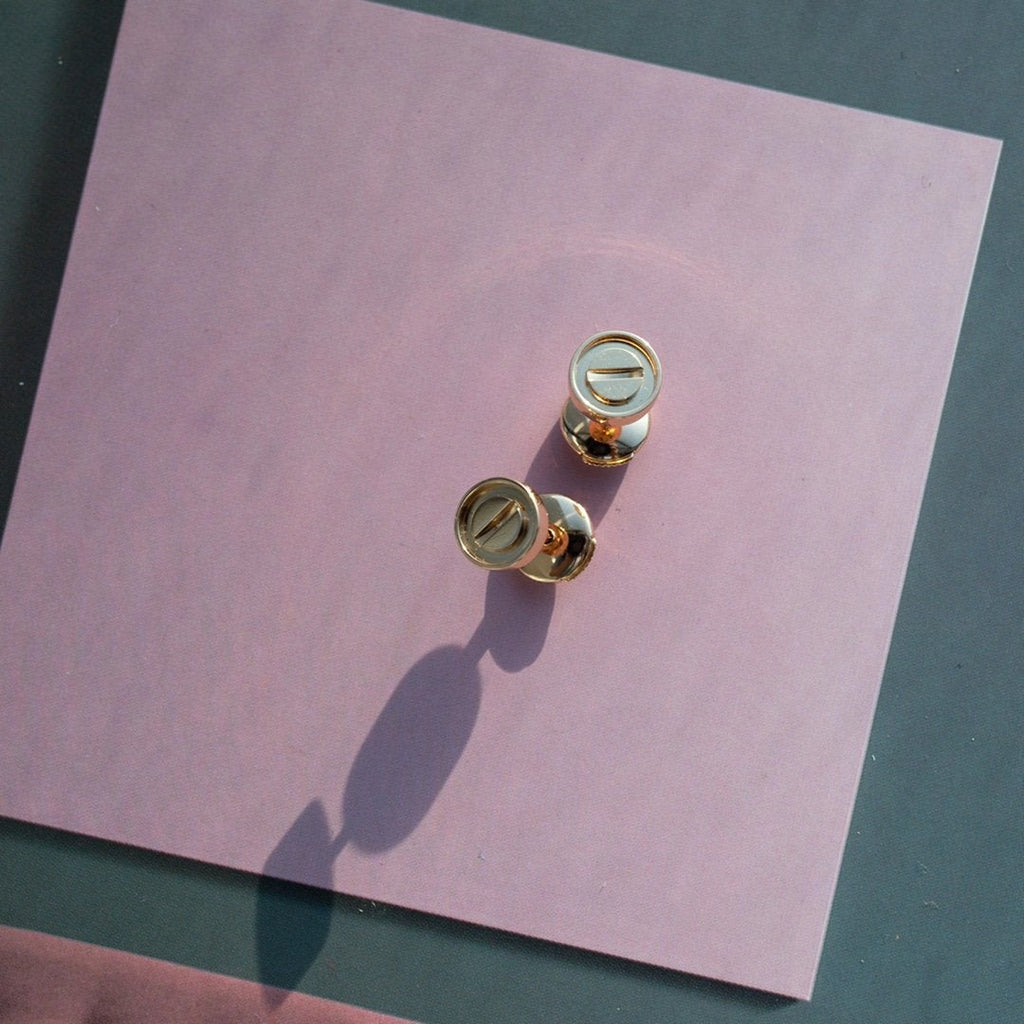 GlowLOVE EARRINGS PINK GOLD 10MM