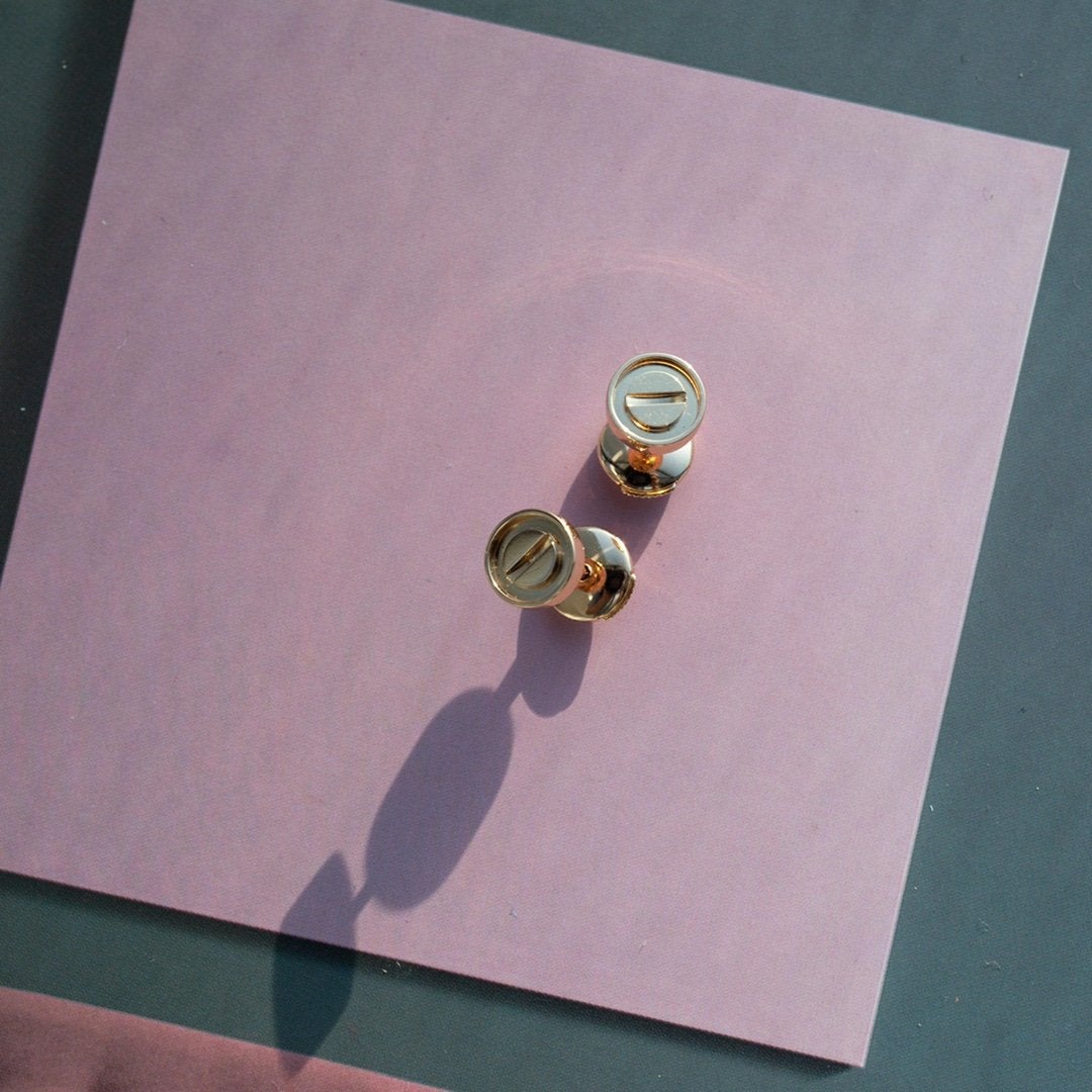 GlowLOVE EARRINGS PINK GOLD 10MM