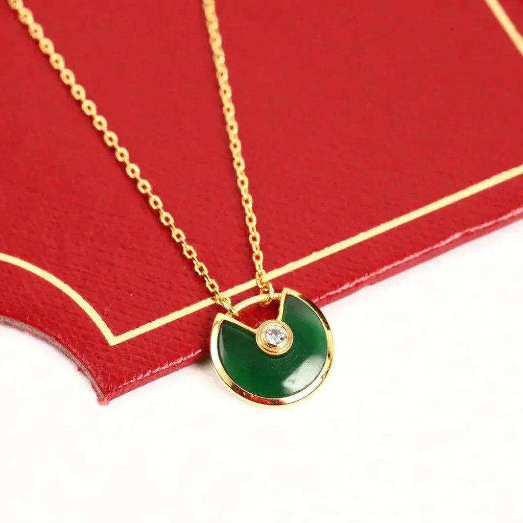 GlowAMULETTE GOLD MALACHITE NECKLACE