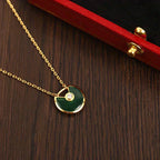 GlowAMULETTE GOLD MALACHITE NECKLACE
