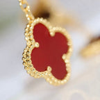 GlowCLOVER  2 MOTIF  TIGER EYE CARNELIAN EARRINGS