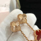 GlowCLOVER 2 MOTIF  LASER CARNELIAN EARRINGS