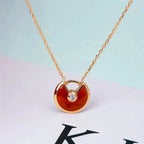 GlowAMULETTE GOLD CARNELIAN ONYX NECKLACE
