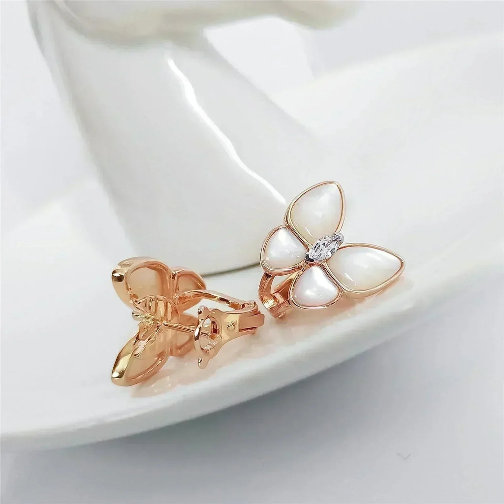 GlowBUTTERFLY MOP DIAMOND EARRINGS