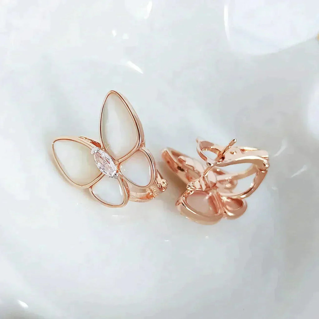 GlowBUTTERFLY MOP DIAMOND EARRINGS