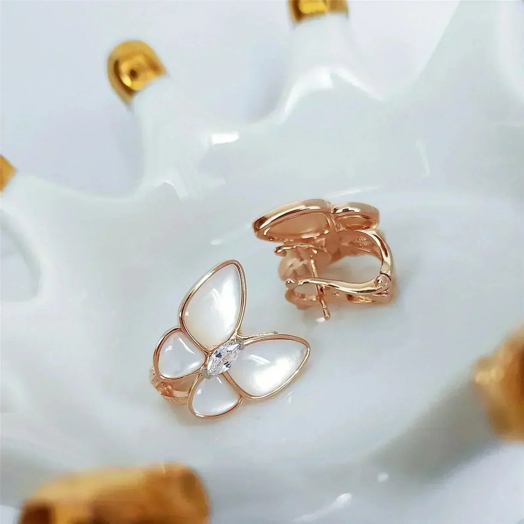 GlowBUTTERFLY MOP DIAMOND EARRINGS