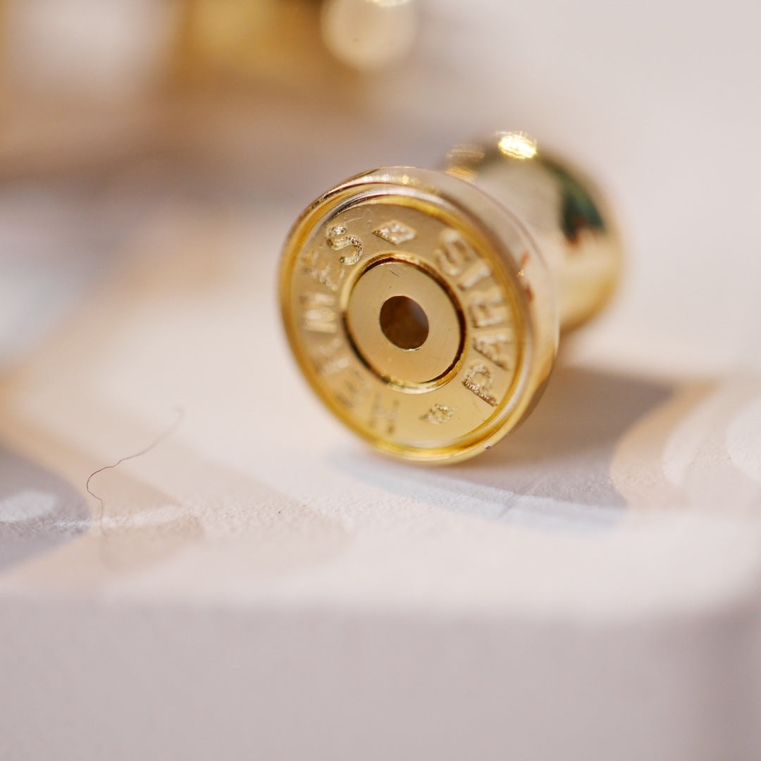 GlowMINI POP H GOLD EARRINGS GREY