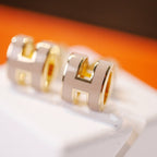 GlowMINI POP H GOLD EARRINGS GREY
