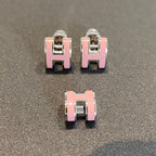 GlowMINI POP H SILVER EARRINGS PINK