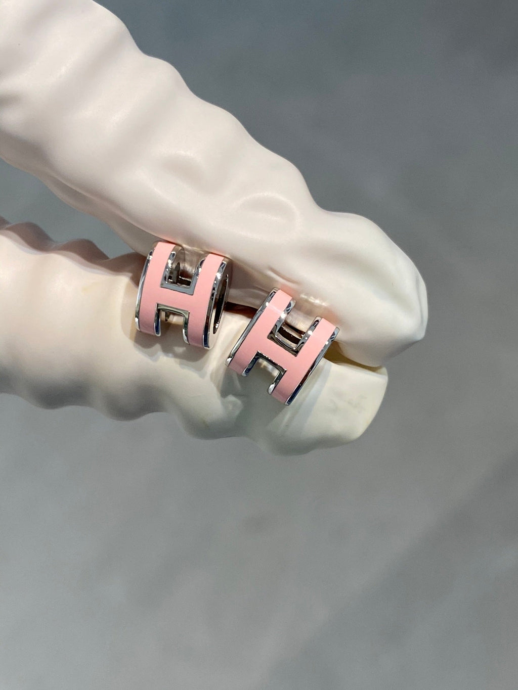 GlowMINI POP H SILVER EARRINGS PINK