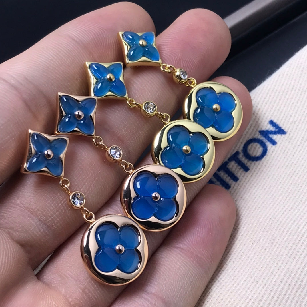 GlowSTAR AND SUN AGATE DIAMOND EARRINGS