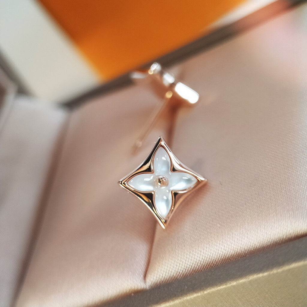 GlowSTAR MOP PINK GOLD EARRINGS