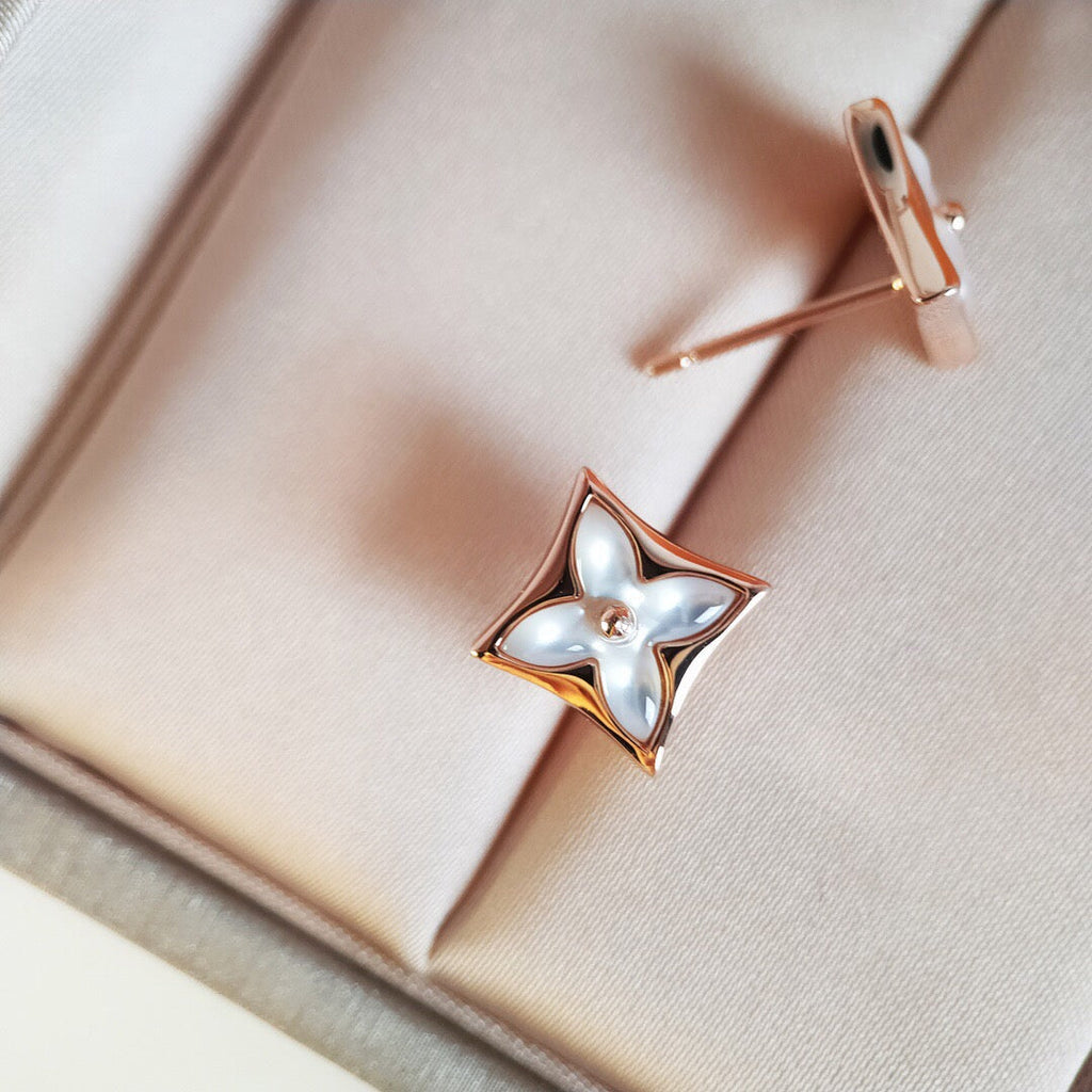 GlowSTAR MOP PINK GOLD EARRINGS