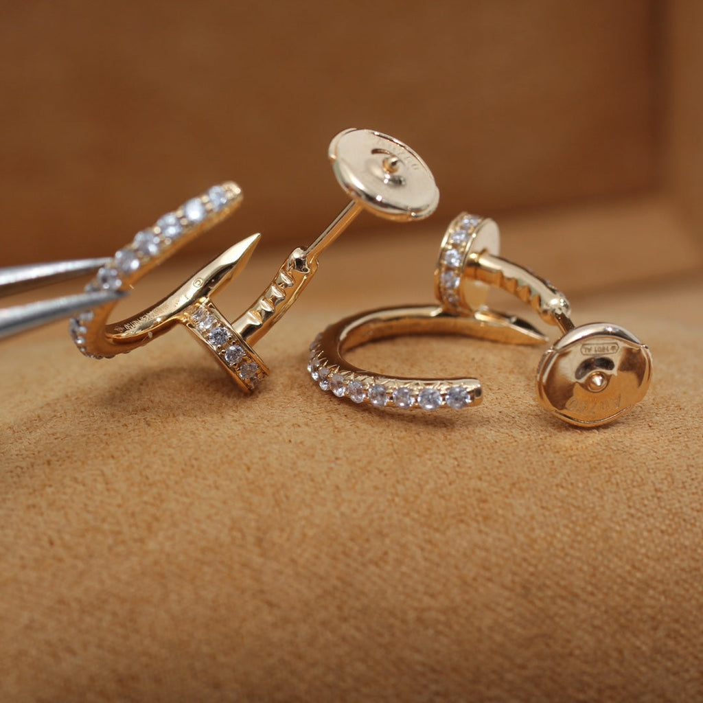 GlowJUSTE EARRINGS 12.75MM PINK GOLD DIAMOND