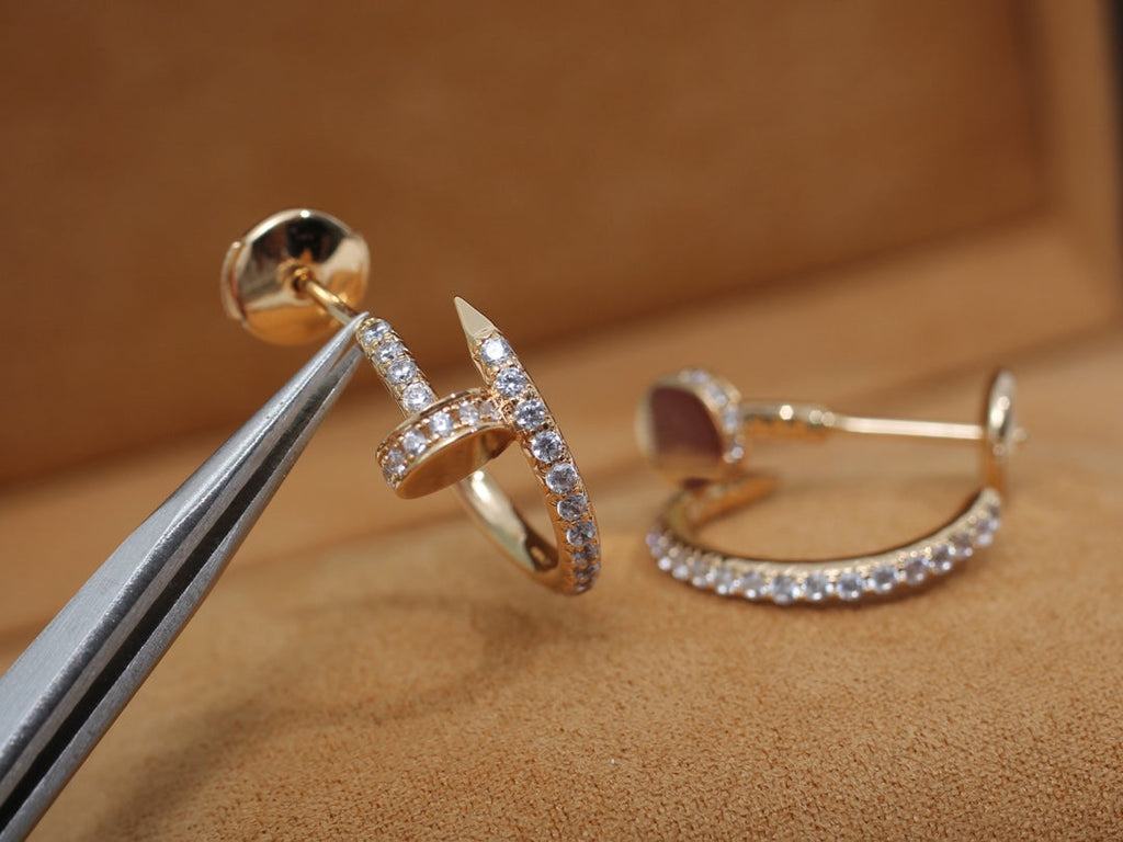 GlowJUSTE EARRINGS 12.75MM PINK GOLD DIAMOND