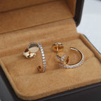 GlowJUSTE EARRINGS 12.75MM PINK GOLD DIAMOND