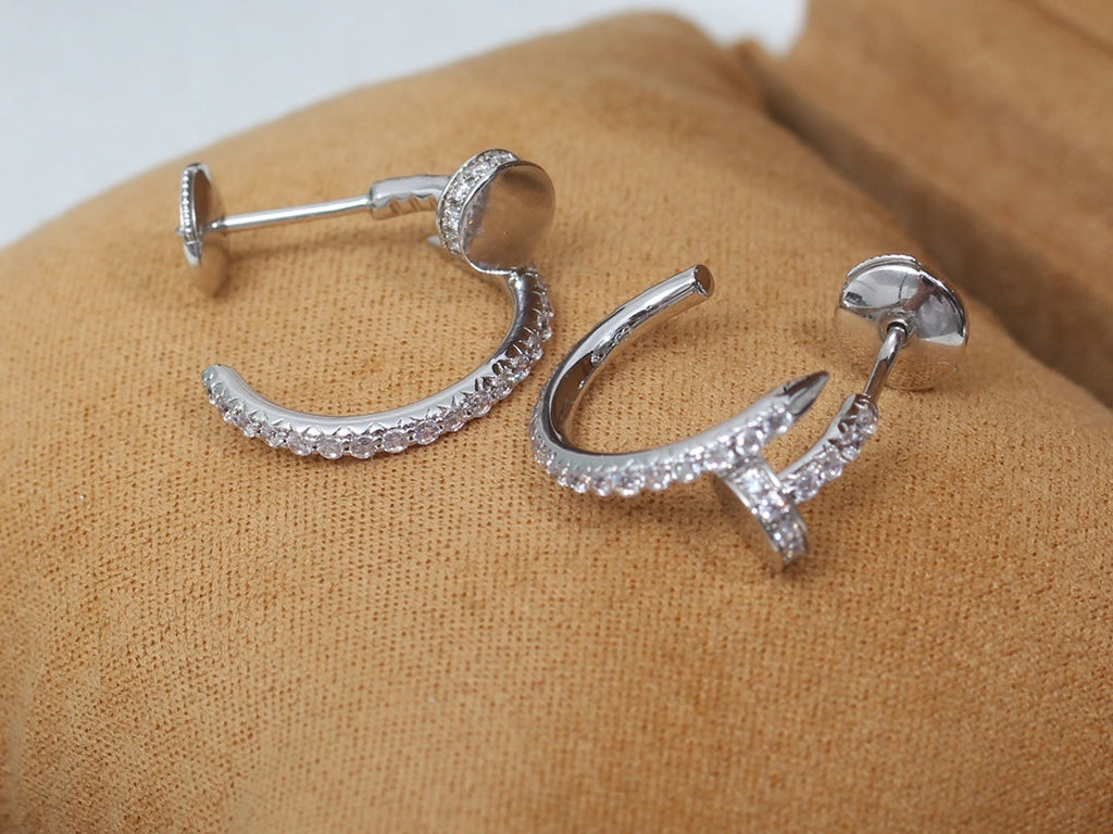 GlowJUSTE EARRINGS 12.75MM SILVER DIAMOND