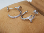 GlowJUSTE EARRINGS 12.75MM SILVER DIAMOND
