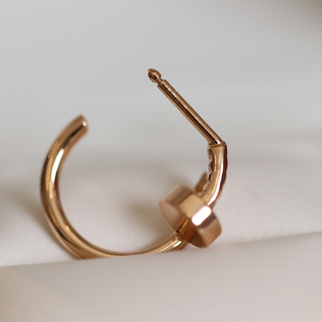 GlowJUSTE EARRINGS PINK GOLD