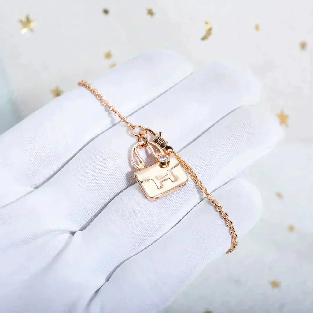 GlowAMULETTE PEDANT ROSE GOLD NECKLACE