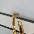 GlowPANTHERE GOLD DIAMOND OPEN BRACELET