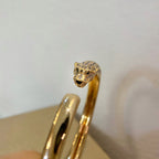 GlowPANTHERE GOLD DIAMOND OPEN BRACELET
