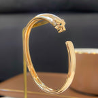 GlowPANTHERE GOLD OPEN BRACELET
