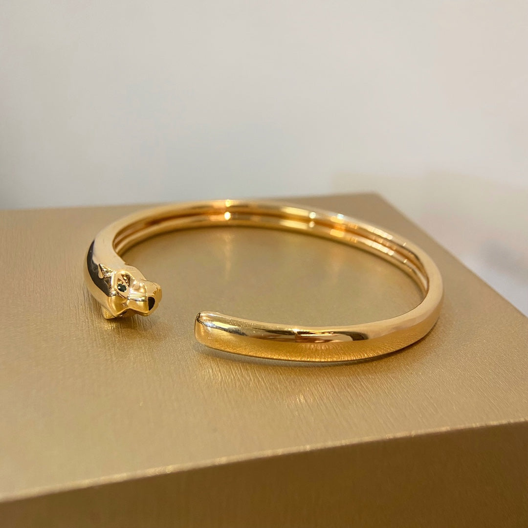 GlowPANTHERE GOLD OPEN BRACELET