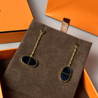 GlowCHAINE VERSO BLACK CERAMIC EARRINGS
