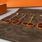 GlowCHAINE VERSO BLACK CERAMIC EARRINGS