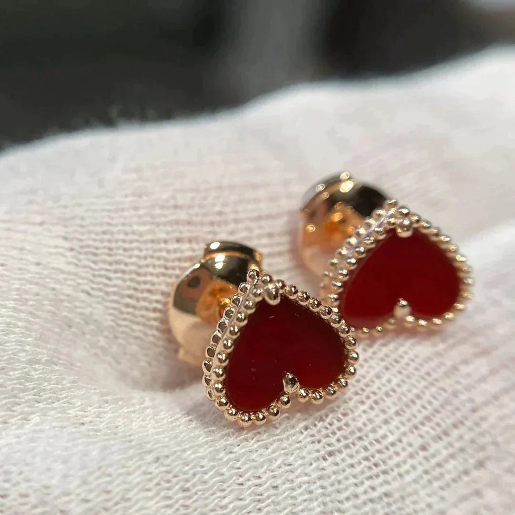 GlowHEART CARNELIAN STUD EARRINGS
