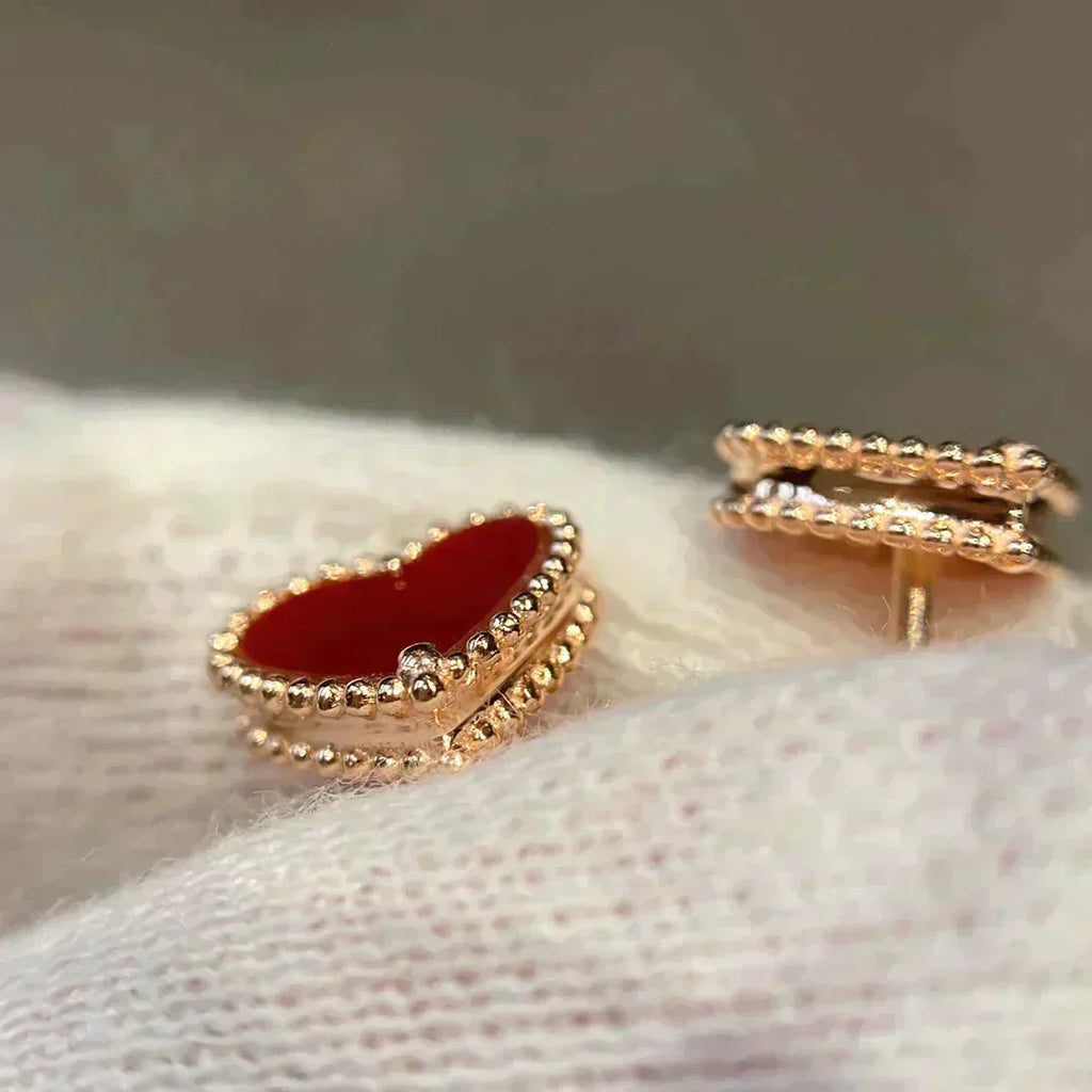 GlowHEART CARNELIAN STUD EARRINGS
