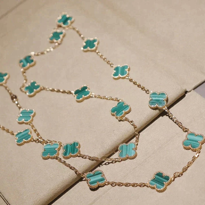 GlowCLOVER 20 MOTIFS MALACHITE GOLD