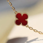 GlowCLOVER 20 MOTIFS CARNELIAN NECKLACE