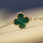 GlowCLOVER 20 MOTIFS MALACHITE DIAMOND NECKLACE