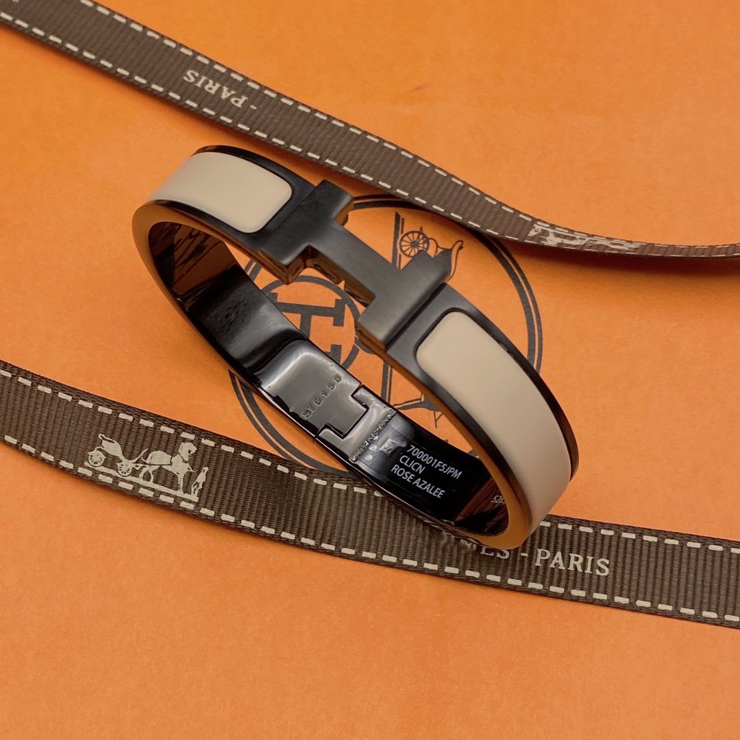 GlowH BRACELET 12MM BLACK BEIGE CERAMIC