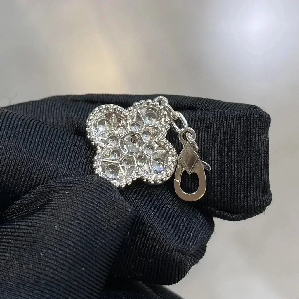 GlowCLOVER 5 MOTIFS  DIAMOND BRACELET SILVER