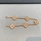 GlowCLOVER 5 MOTIFS  FULL DIAMOND BRACELET