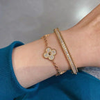 GlowCLOVER 5 MOTIFS  FULL DIAMOND BRACELET