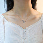 GlowVOLT SILVER DIAMOND PEDANT NECKLACE