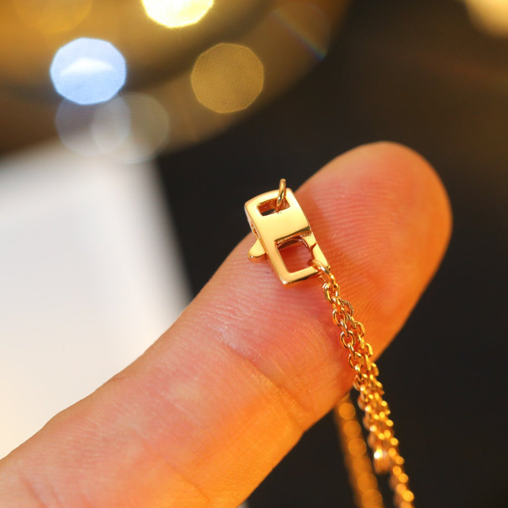 GlowSTAR AND SUN DIAMOND PINK GOLD NECKLACE