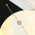 GlowSUN MOTIF PINK MOP SILVER BRACELET